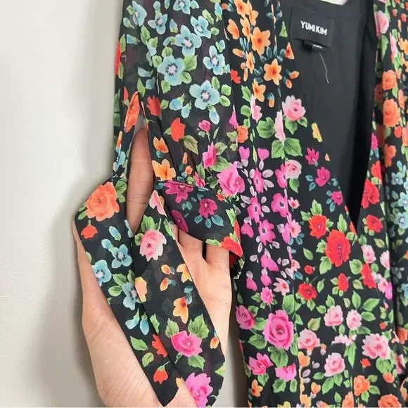 NWT Yumi Kim Kingston Garden Bella Dress sz XXS Black Floral *bump friendly* - Picture 11 of 14